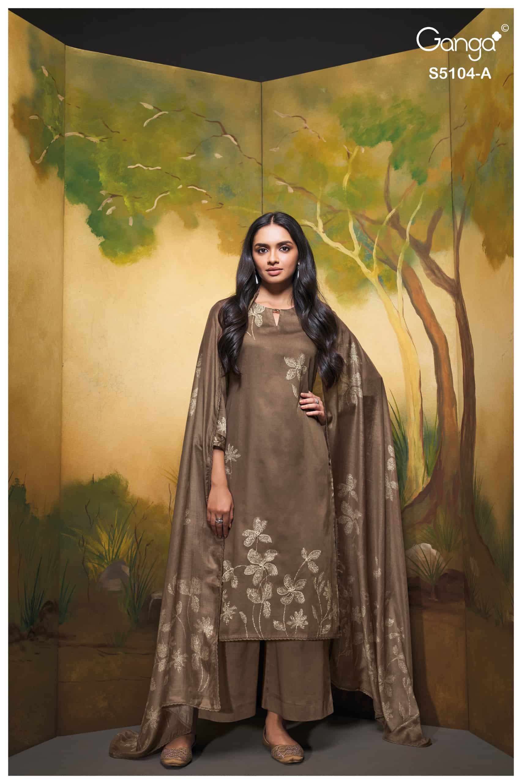 My Fashion Road Ganga Fashion Saidnya Fancy Cotton Satin Suit | S5104 – A My Fashion Road Ganga Fashion Saidnya Fancy Cotton Satin Suit | S5104 – A