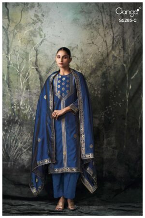 My Fashion Road Ganga Fashion Samci Designer Silk Ladies Salwar Suit | S5285 – C