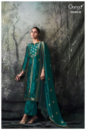 My Fashion Road Ganga Fashion Samci Designer Silk Ladies Salwar Suit | S5285 – B