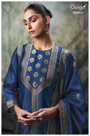 My Fashion Road Ganga Fashion Samci Designer Silk Ladies Salwar Suit | S5285 – C