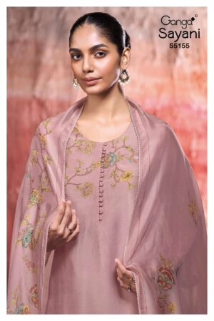My Fashion Road Ganga Fashion Sayani Pure Bemberg Silk Ladies Suit | S5155 – B