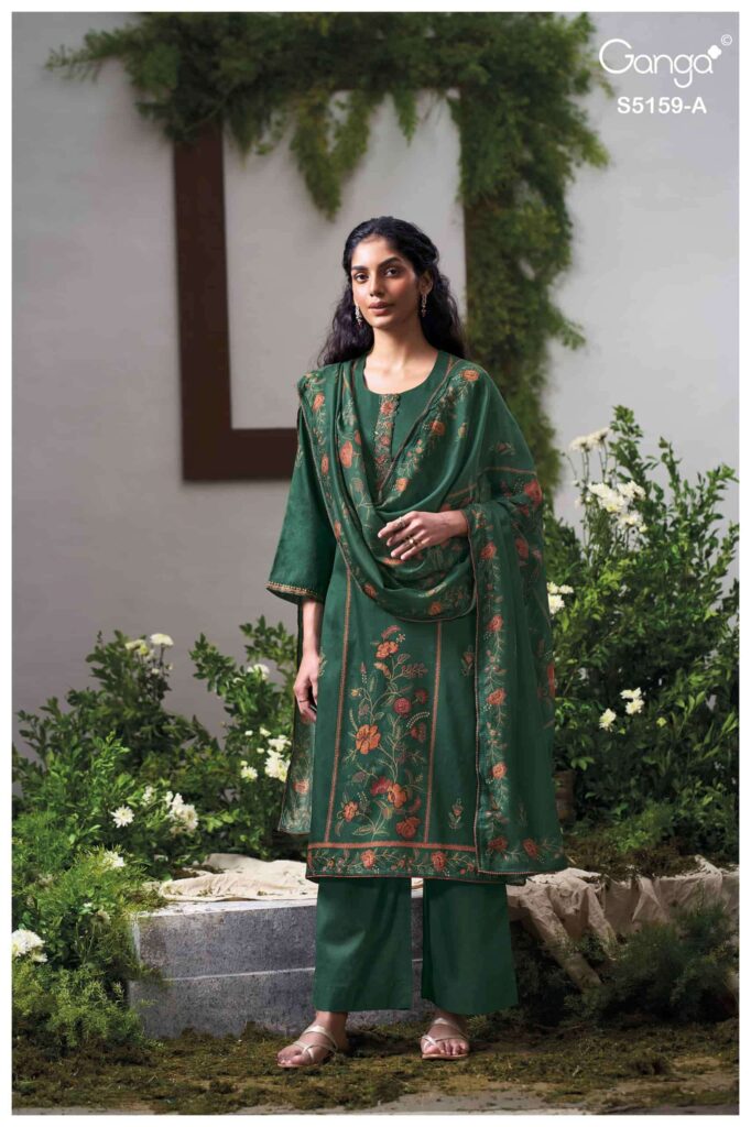 My Fashion Road Ganga Fashion Sukriti Exclusive Cotton Satin Dress | S5159 – A