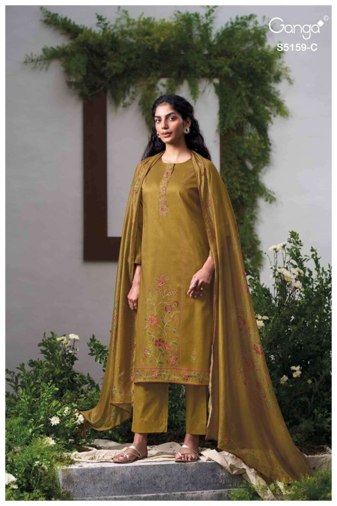 My Fashion Road Ganga Fashion Sukriti Exclusive Cotton Satin Dress | S5159 – C
