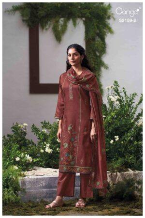 My Fashion Road Ganga Fashion Sukriti Exclusive Cotton Satin Dress | S5159 – B