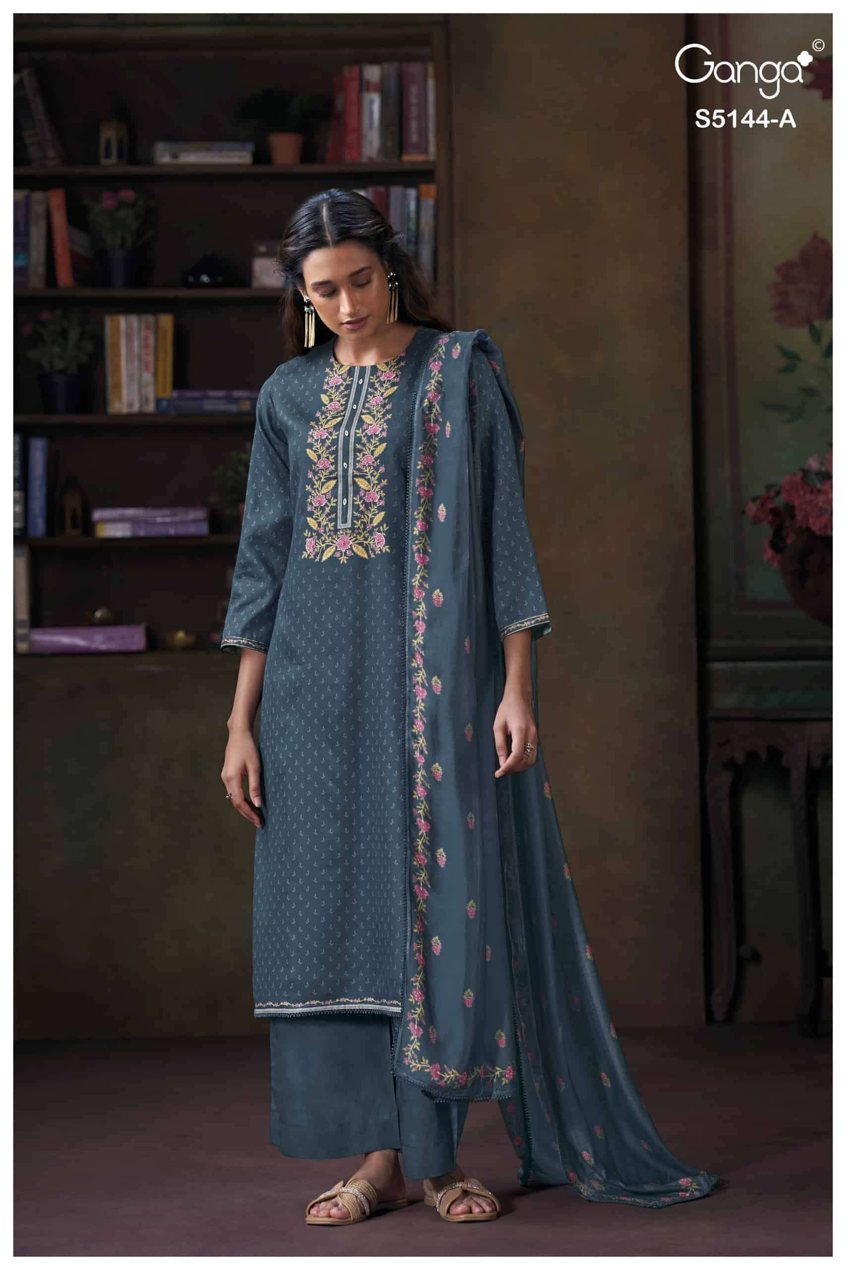 My Fashion Road Ganga Fashion Terrie Premium Cotton Satin Salwar Suit | S5144 – A My Fashion Road Ganga Fashion Terrie Premium Cotton Satin Salwar Suit | S5144 – A