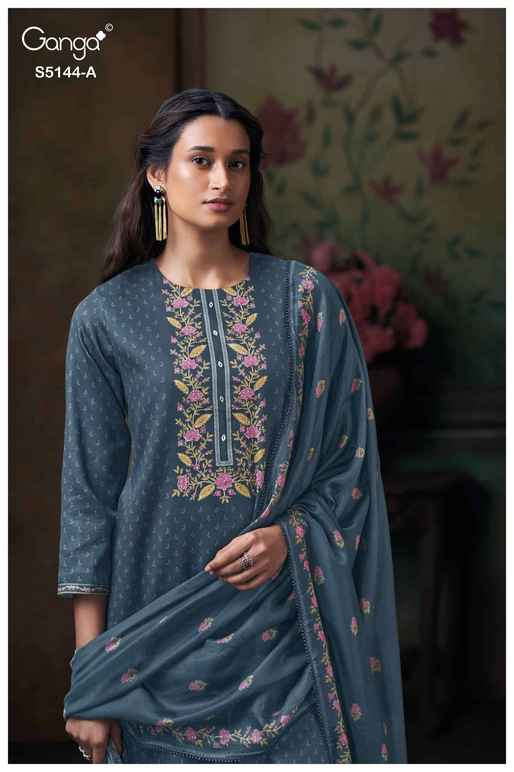 My Fashion Road Ganga Fashion Terrie Premium Cotton Satin Salwar Suit | S5144 – A My Fashion Road Ganga Fashion Terrie Premium Cotton Satin Salwar Suit | S5144 – A