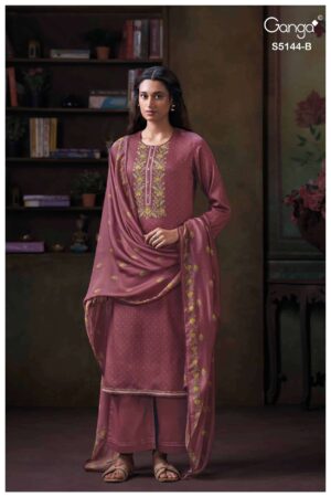 My Fashion Road Ganga Fashion Terrie Premium Cotton Satin Salwar Suit | S5144 – B