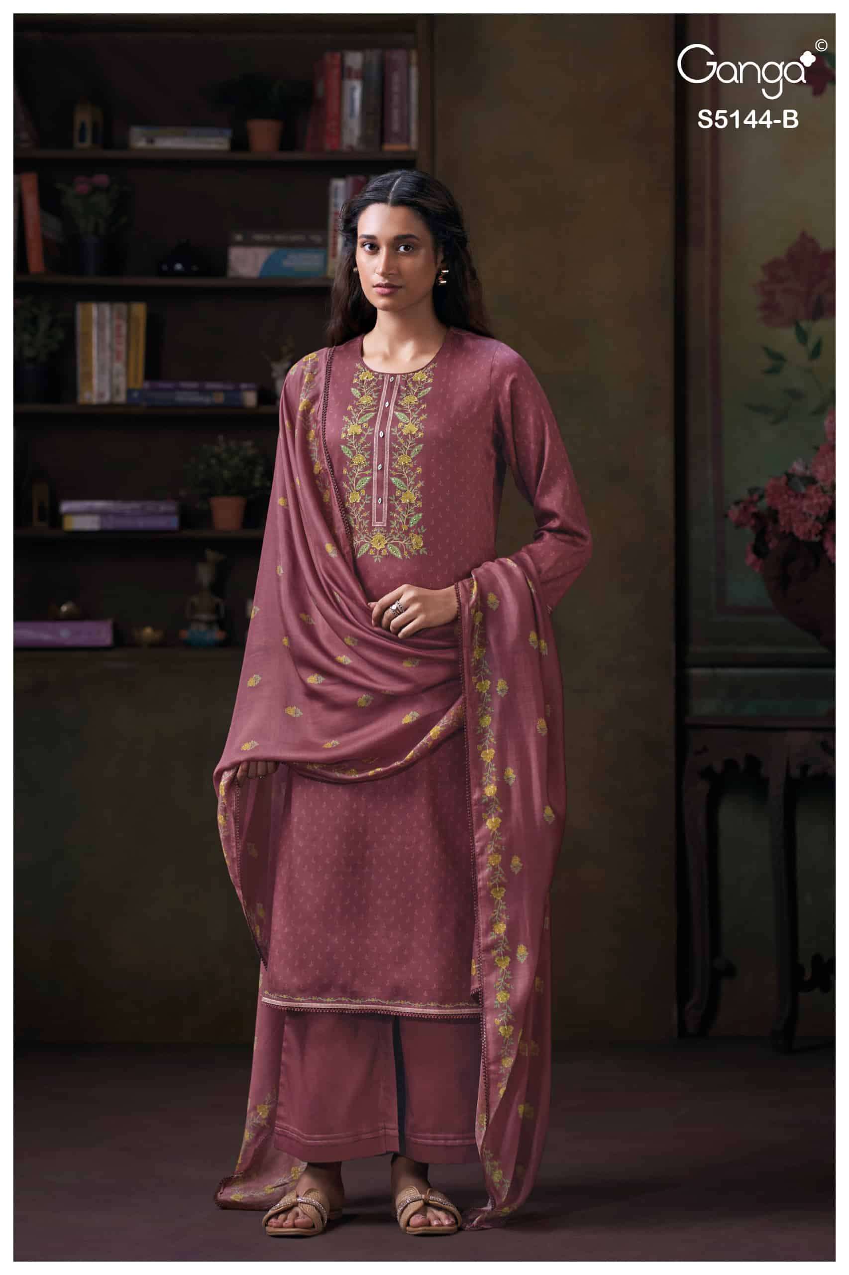 My Fashion Road Ganga Fashion Terrie Premium Cotton Satin Salwar Suit | S5144 – B My Fashion Road Ganga Fashion Terrie Premium Cotton Satin Salwar Suit | S5144 – B