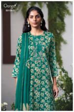 My Fashion Road Ganga Fashion Tilotama Printed Cotton Satin Dress | S5136 – D
