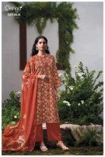 My Fashion Road Ganga Fashion Tilotama Printed Cotton Satin Dress | S5136 – A