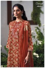 My Fashion Road Ganga Fashion Tilotama Printed Cotton Satin Dress | S5136 – A
