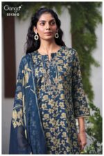 My Fashion Road Ganga Fashion Tilotama Printed Cotton Satin Dress | S5136 – B