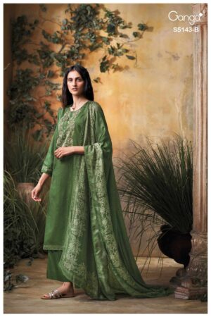 My Fashion Road Ganga Fashion Urvita Exclusive Cotton Satin Dress | S5143 -B