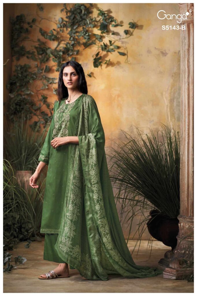 My Fashion Road Ganga Fashion Urvita Exclusive Cotton Satin Dress | S5143 -B