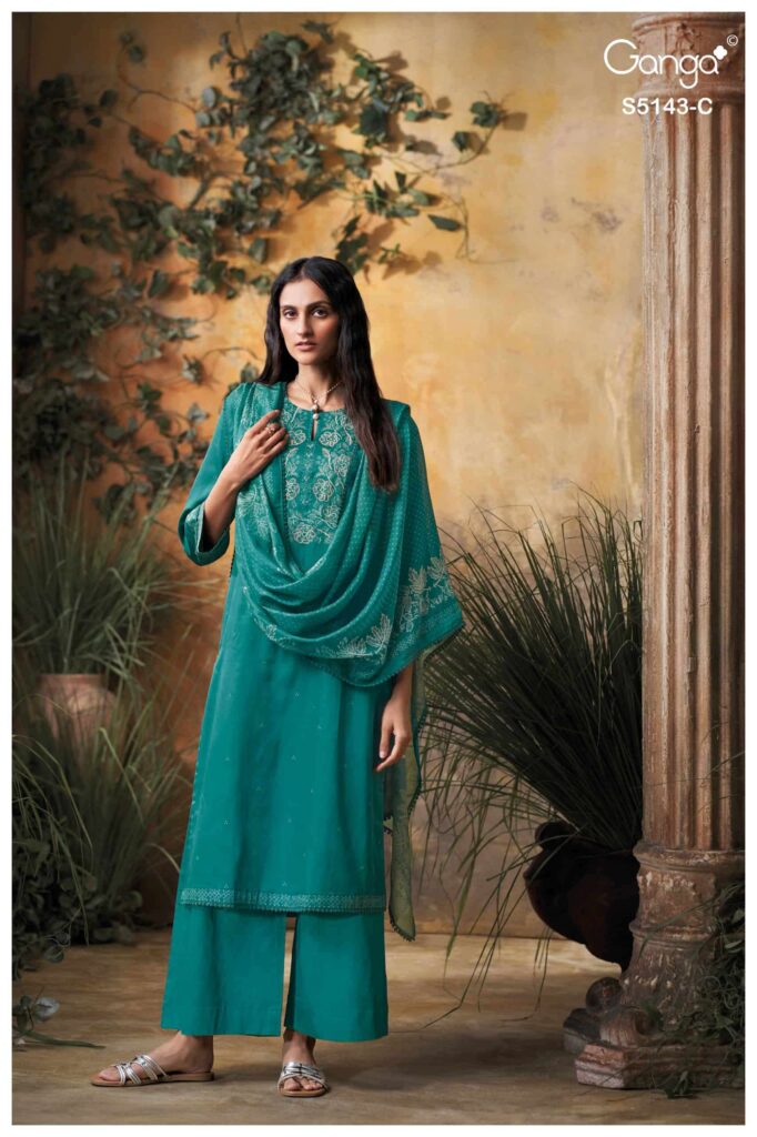 My Fashion Road Ganga Fashion Urvita Exclusive Cotton Satin Dress | S5143 – C