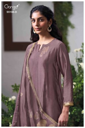 My Fashion Road Ganga Fashion Viyati Pure Woven Silk Premium Suits | S5198 – D