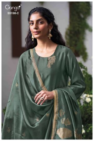 My Fashion Road Ganga Fashion Viyati Pure Woven Silk Premium Suits | S5198 – C