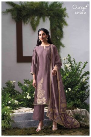 My Fashion Road Ganga Fashion Viyati Pure Woven Silk Premium Suits | S5198 – D