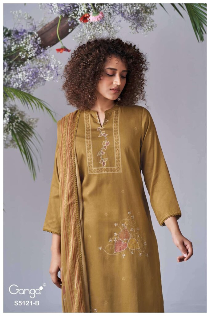 My Fashion Road Ganga Fashion Yalina Fancy Cotton Satin Salwar Suit | S5121 – B