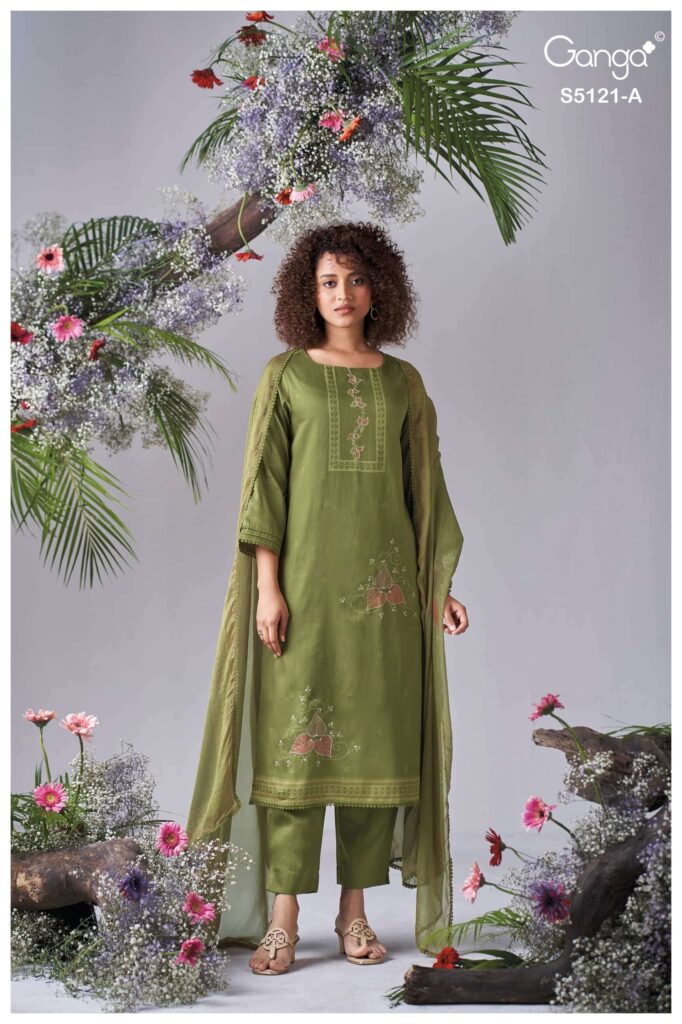 My Fashion Road Ganga Fashion Yalina Fancy Cotton Satin Salwar Suit | S5121 – A