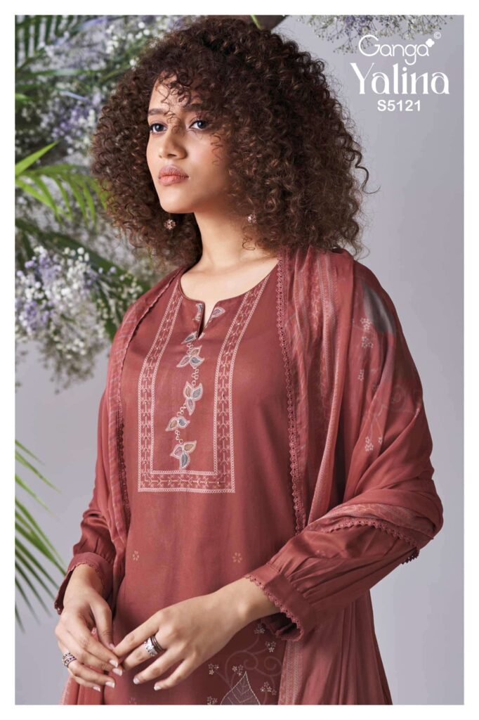 My Fashion Road Ganga Fashion Yalina Fancy Cotton Satin Salwar Suit | S5121 – C