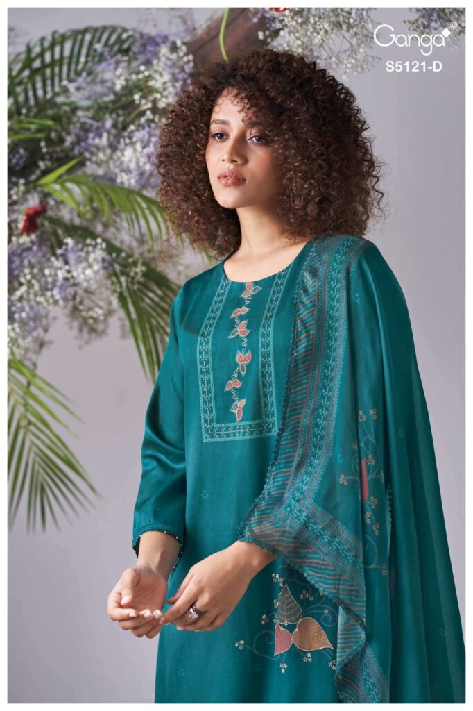 My Fashion Road Ganga Fashion Yalina Fancy Cotton Satin Salwar Suit | S5121 – D