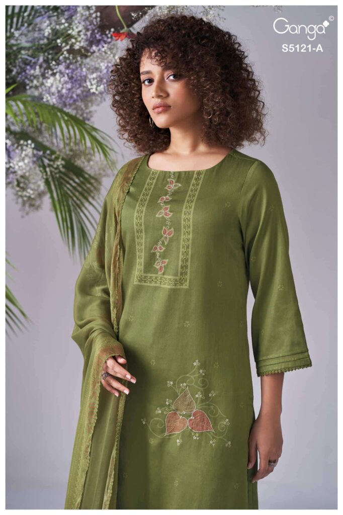 My Fashion Road Ganga Fashion Yalina Fancy Cotton Satin Salwar Suit | S5121 – A