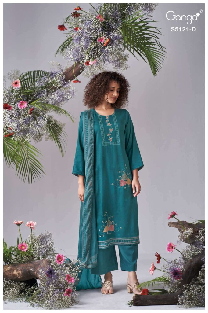 My Fashion Road Ganga Fashion Yalina Fancy Cotton Satin Salwar Suit | S5121 – D