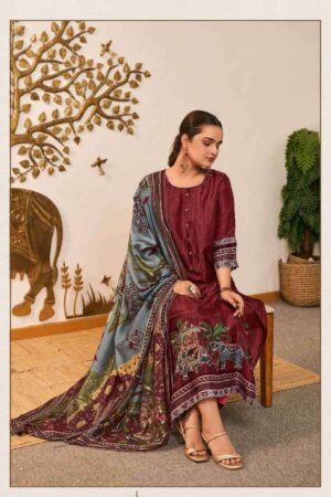 My Fashion Road Jay Vijay Anitraa Fancy Tussar Silk Latest Suit Sets | 3330 – C