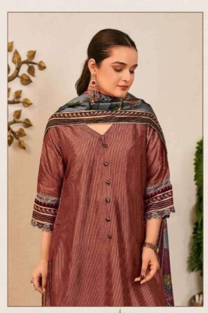 My Fashion Road Jay Vijay Anitraa Fancy Tussar Silk Latest Suit Sets | 3330 – D