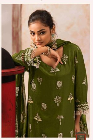 My Fashion Road Jay Vijay Meeha Designer Silk Premium Ladies Suit | 3316 – A