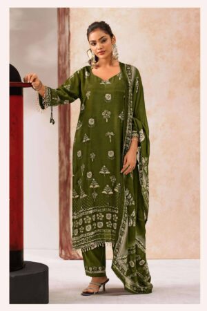 My Fashion Road Jay Vijay Meeha Designer Silk Premium Ladies Suit | 3316 – A