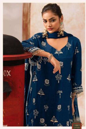 My Fashion Road Jay Vijay Meeha Designer Silk Premium Ladies Suit | 3316 – C
