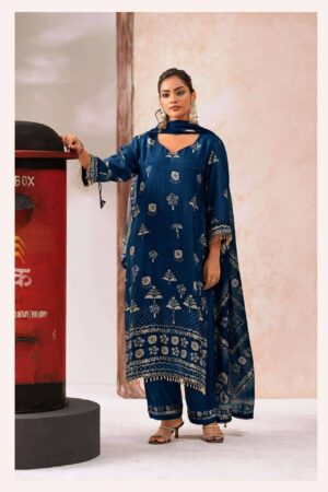 My Fashion Road Jay Vijay Meeha Designer Silk Premium Ladies Suit | 3316 – C