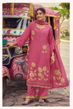 My Fashion Road Jay Vijay Pravika Fancy Muslin Silk Designer Suit | 3345 – B