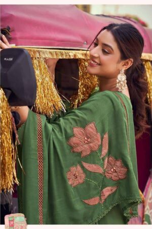 My Fashion Road Jay Vijay Pravika Fancy Muslin Silk Designer Suit | 3345 – C
