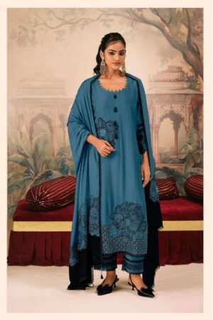 My Fashion Road Jay Vijay Sayraa Premium Design Muslin Silk Suit | 3319 – B