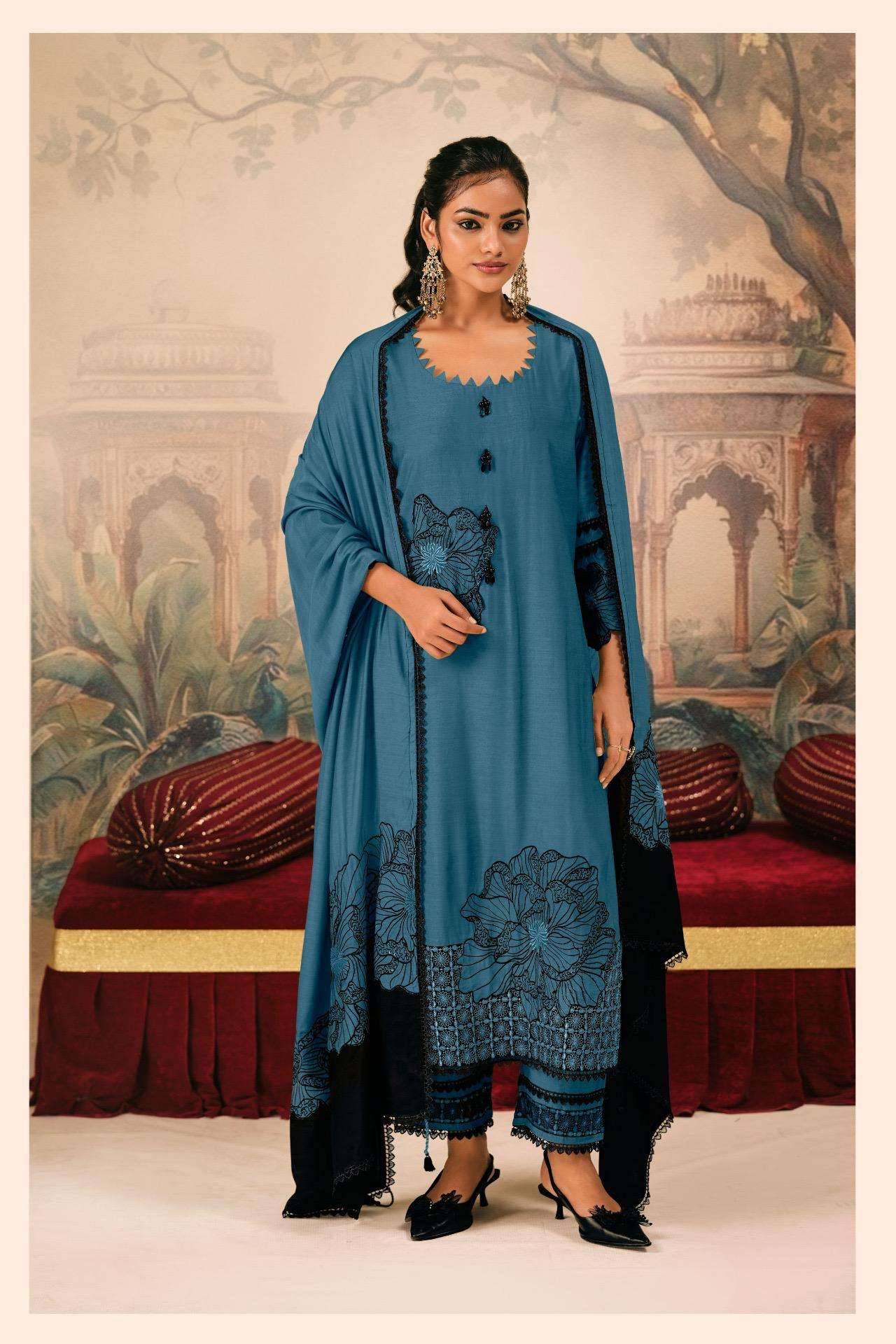 My Fashion Road Jay Vijay Sayraa Premium Design Muslin Silk Suit | 3319 – B My Fashion Road Jay Vijay Sayraa Premium Design Muslin Silk Suit | 3319 – B