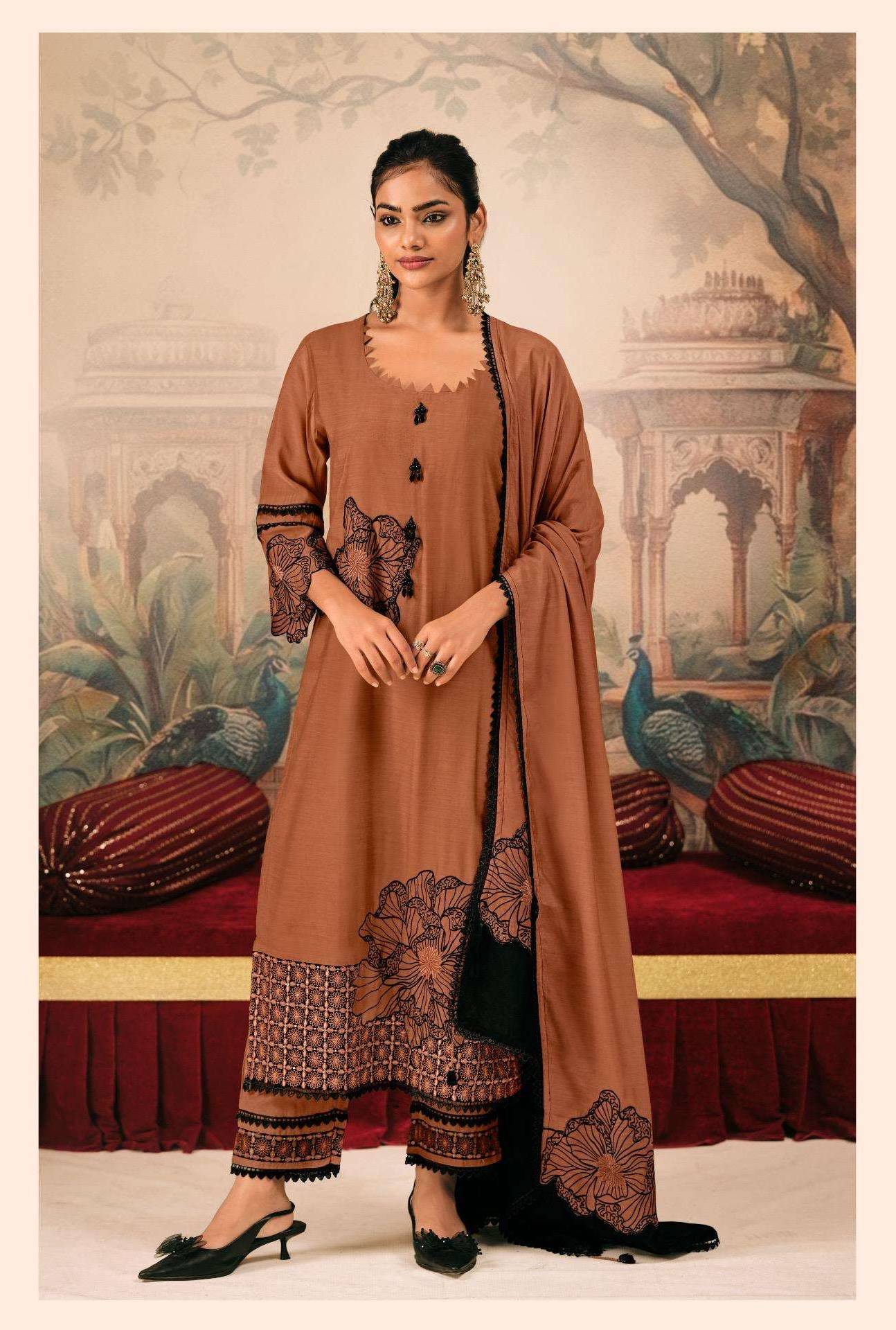 My Fashion Road Jay Vijay Sayraa Premium Design Muslin Silk Suit | 3319 – D My Fashion Road Jay Vijay Sayraa Premium Design Muslin Silk Suit | 3319 – D