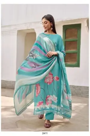 My Fashion Road Kimora Dehri Digital Printed Pure Muslin Suit | 2411