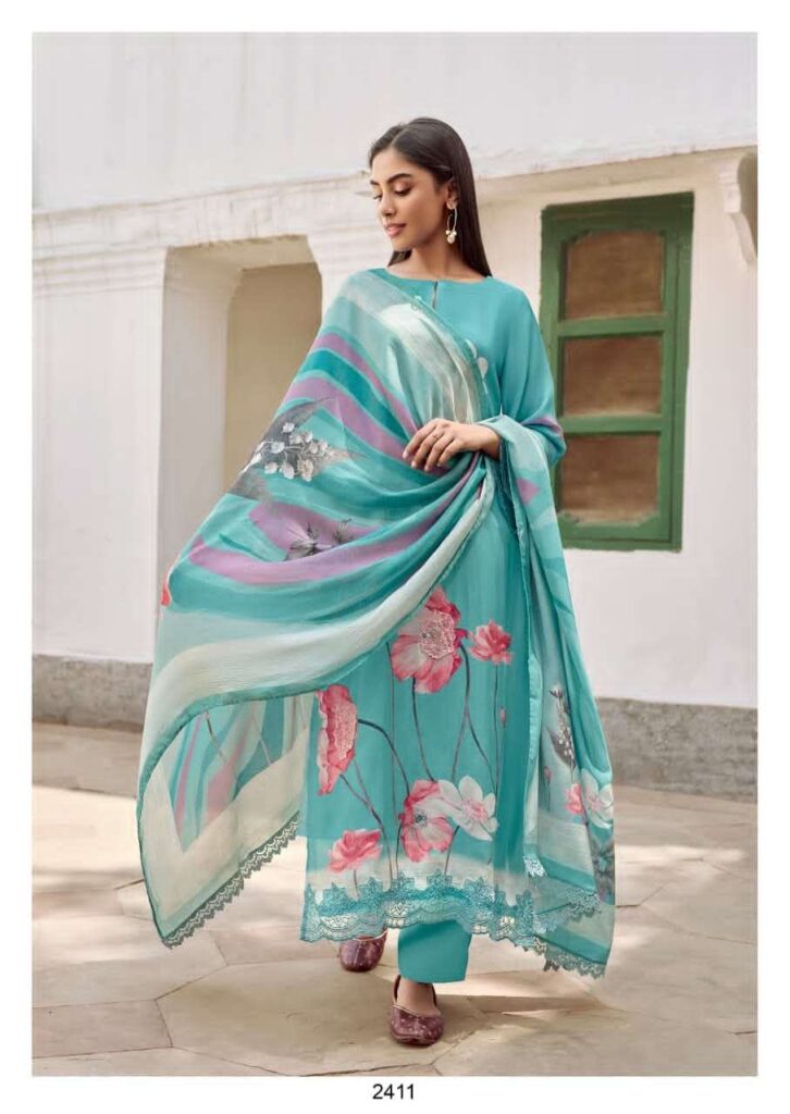 My Fashion Road Kimora Dehri Digital Printed Pure Muslin Suit | 2411