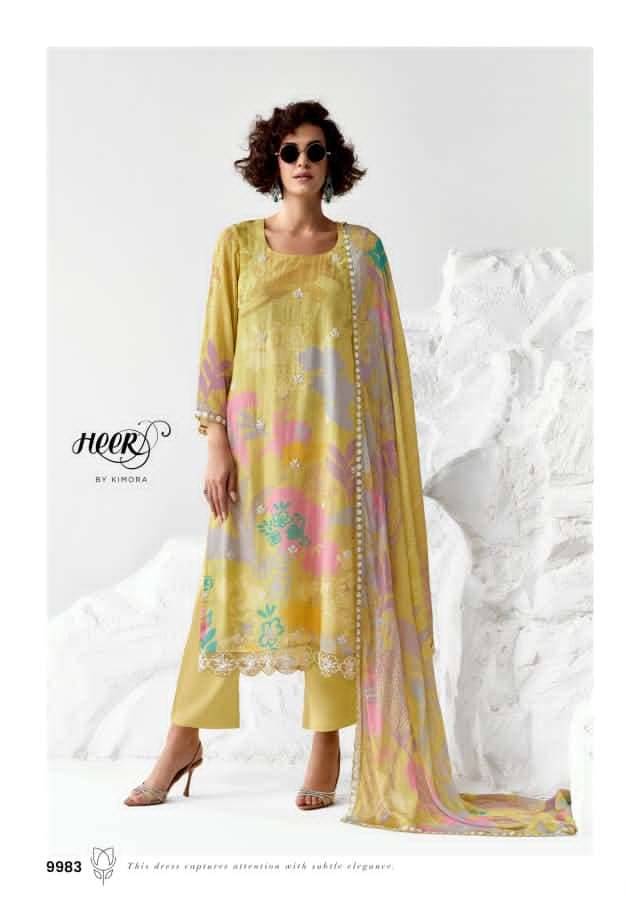 My Fashion Road Kimora Heer Exclusive Pure Muslin Salwar Suit | 9983 My Fashion Road Kimora Heer Exclusive Pure Muslin Salwar Suit | 9983