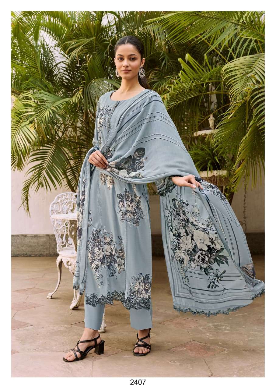 My Fashion Road Kimora Shaam Digital Printed Pure Muslin Suit | 2407 My Fashion Road Kimora Shaam Digital Printed Pure Muslin Suit | 2407
