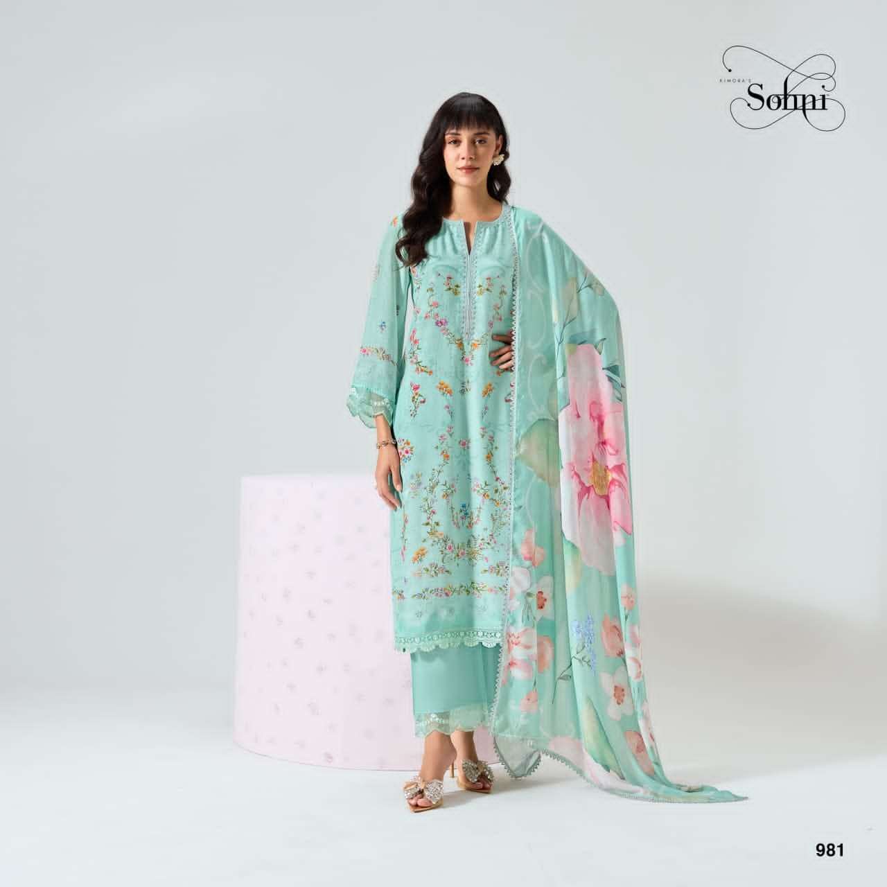 My Fashion Road Kimora Sohni Nigaar Pure Muslin Designer Suit | 981 My Fashion Road Kimora Sohni Nigaar Pure Muslin Designer Suit | 981