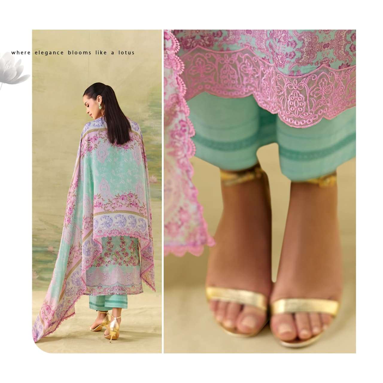 My Fashion Road Kimora Sohni Season Pure Muslin Applique Work Salwar Suit | 871 My Fashion Road Kimora Sohni Season Pure Muslin Applique Work Salwar Suit | 871
