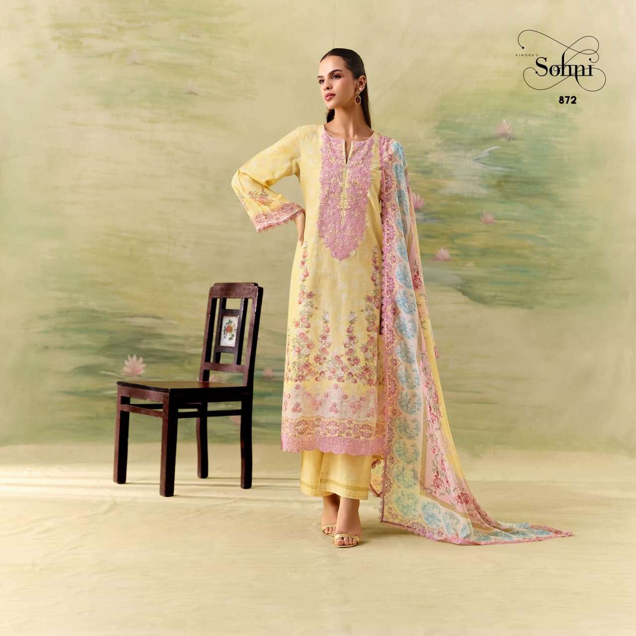 My Fashion Road Kimora Sohni Season Pure Muslin Applique Work Salwar Suit | 872 My Fashion Road Kimora Sohni Season Pure Muslin Applique Work Salwar Suit | 872