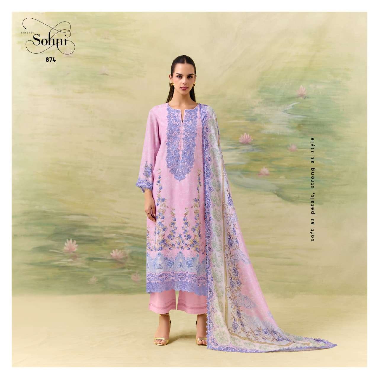 My Fashion Road Kimora Sohni Season Pure Muslin Applique Work Salwar Suit | 874 My Fashion Road Kimora Sohni Season Pure Muslin Applique Work Salwar Suit | 874