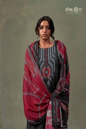 My Fashion Road Omtex Adara Applique Work Muslin Silk Suit | 15361 – C