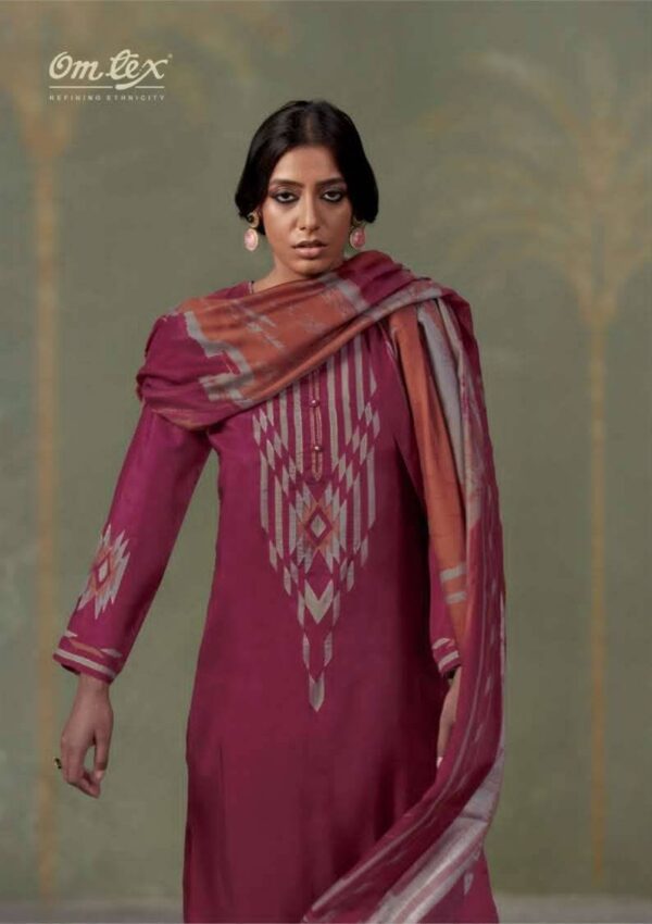 My Fashion Road Omtex Adara Applique Work Muslin Silk Suit | 15361 – B