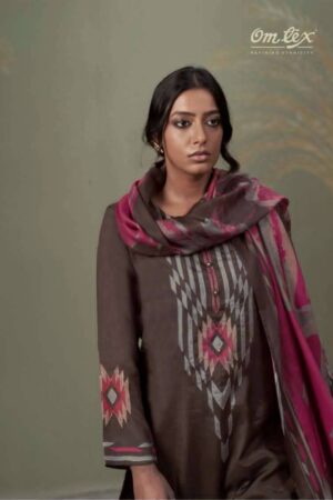 My Fashion Road Omtex Adara Applique Work Muslin Silk Suit | 15361 – D